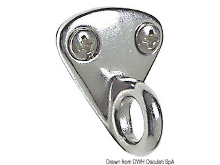 Piastrina inox 27x30 mm