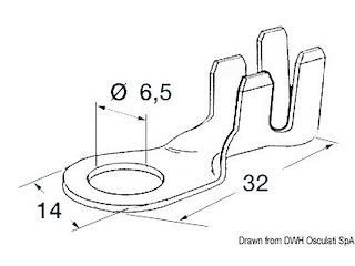 Terminali occhiello 6,5 mm