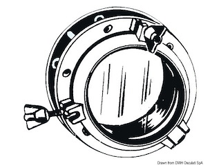 Oblò nylon tondo nero 320 mm