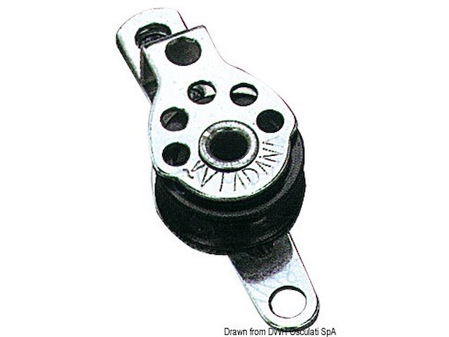 Microbozzello inox 1 puleggia piano 17x5