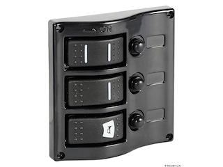 Pannello 3 interruttori grafite