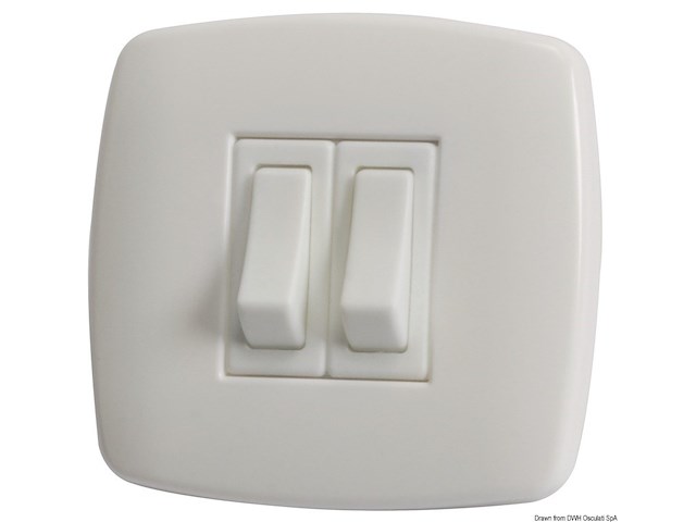 Interruttore Contemporary 2 p. bianco