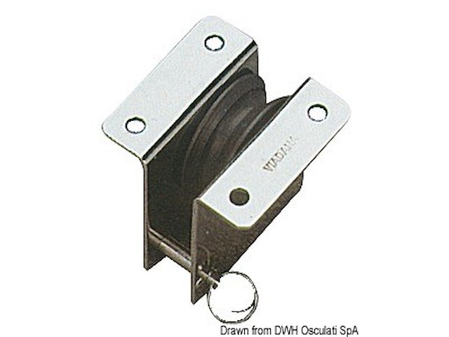 Bozzello inox incasso 1 puleggia 34x5