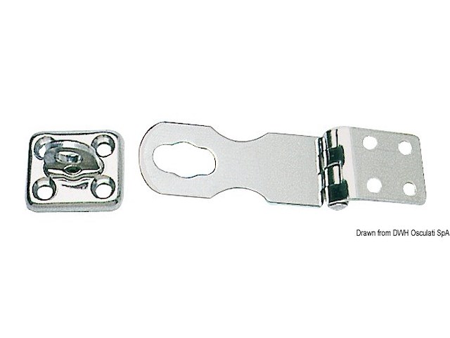 Ferma gavoni inox 64x29 mm