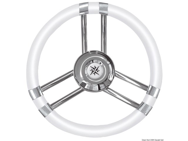 Volante C inox/bianco 350 mm