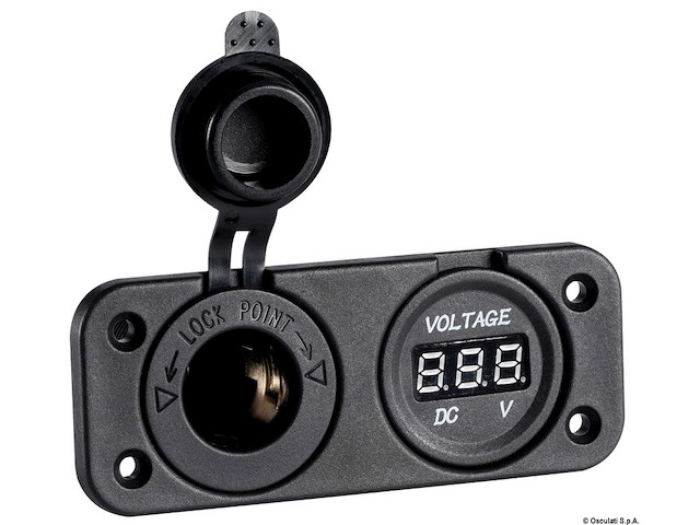 Voltmetro digitale e presa corrente