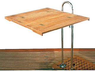 Tavolo teak pieghevole senza bordo 90x60
