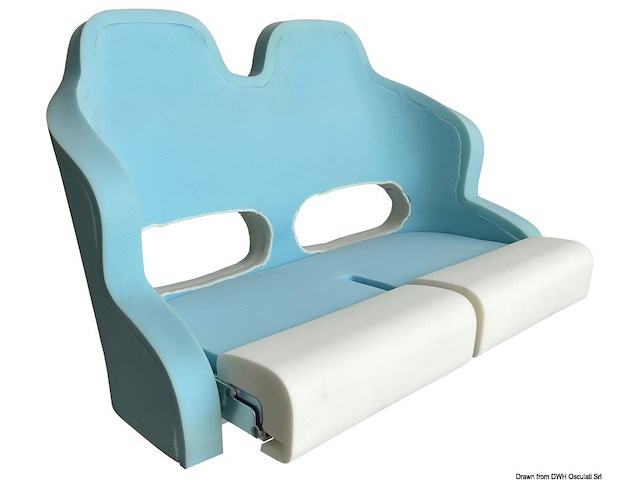 Doppio sedile anatomico flip up H99 da rivestire