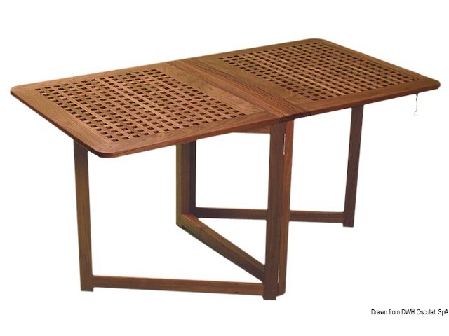 Tavolo teak pieghevole 78x145x70 cm
