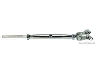 Tenditori inox 12 mm forcella snodata