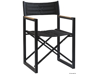 Sedia pieghevole alluminio teak ARC The Square antracite