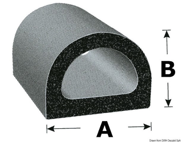 Profilo autoadesivo 17,5 x 16,9 mm