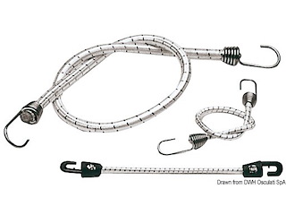 Cavo elastico con gancio nylon 200x4 mm