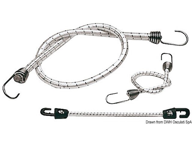 Cavo elastico con gancio nylon 200x4 mm