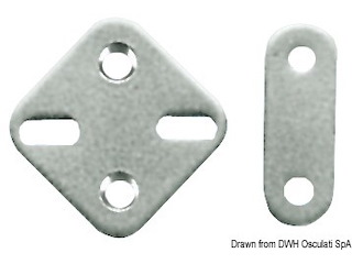 Piastrina inox 44x44 mm