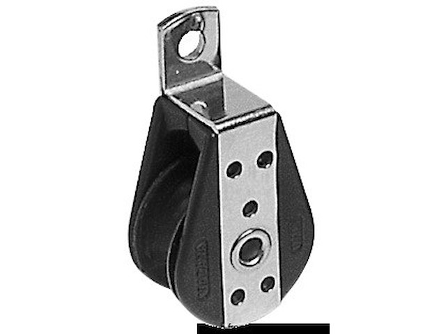 Bozzello inox 1 puleggia piano 22x6