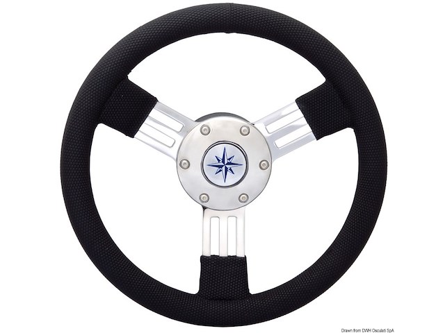 Volante Pegaso razze inox Ø mm 300 nero