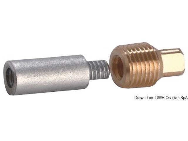 Anodo Volvo 85 mm x Ø 1/2’’ BSPT