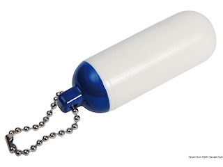 Portachiavi parabordo allungato bianco/blu