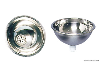 Lavello semisfera inox 300 x 140 mm