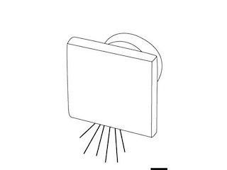 Luci di cort.LED SQUARE luce blu verso il basso