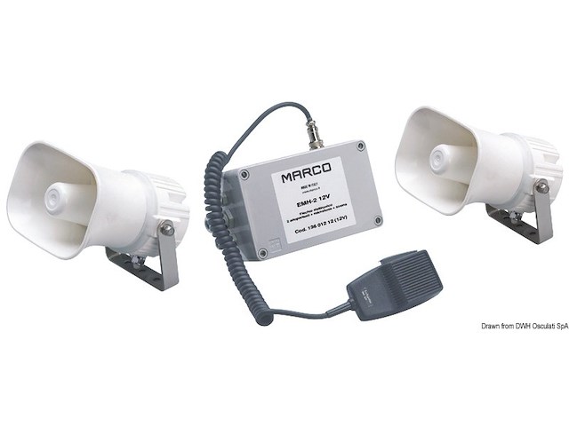 Tromba con fischio 112 dB 12 V a 2 altoparlanti