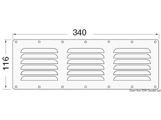 Griglia areazione 116 x 340 mm + antizanzare