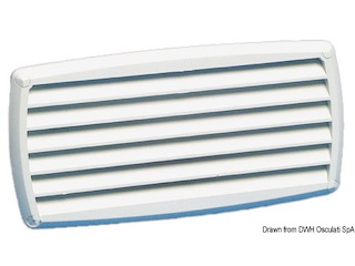 Presa d'aria nera 201 x 101 mm