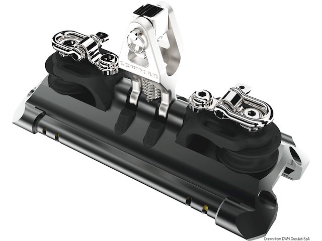 Carrello randa 2 supporto verticale pulegge doppie con arricavo