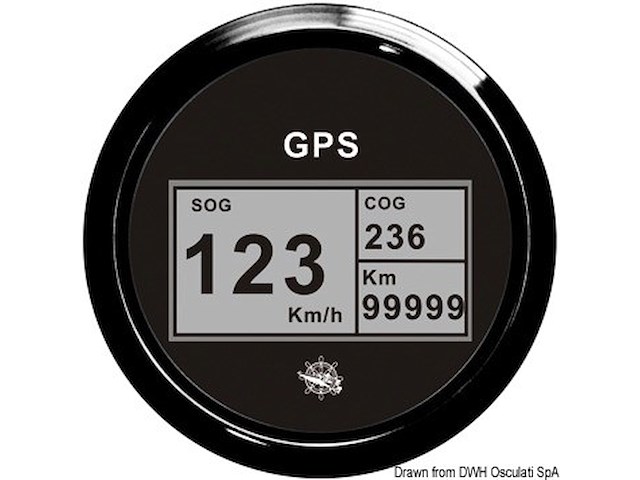Log con bussola e totalizzatore GPS nero/nera