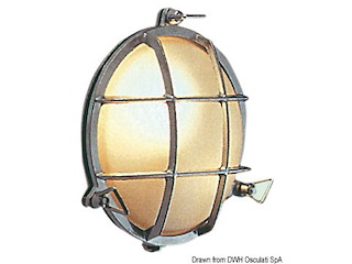 Lampada stagna ottone cromato