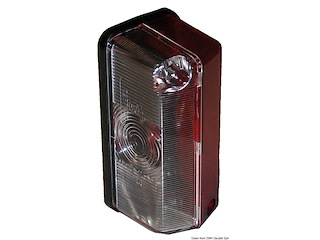 Fanale d'ingombro base piana bianco/rosso