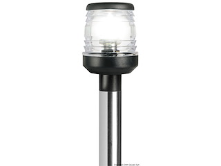 Asta inox abbattibile 60 cm fanale plastica nera