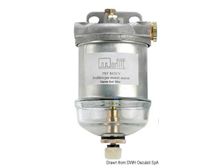 Filtro gasolio coppa in vetro 65l/h