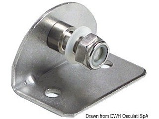 Piastrina 90° compact filetto 8 mm c/perno interno