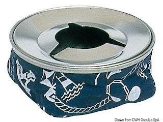 Posacenere acciaio inox blu