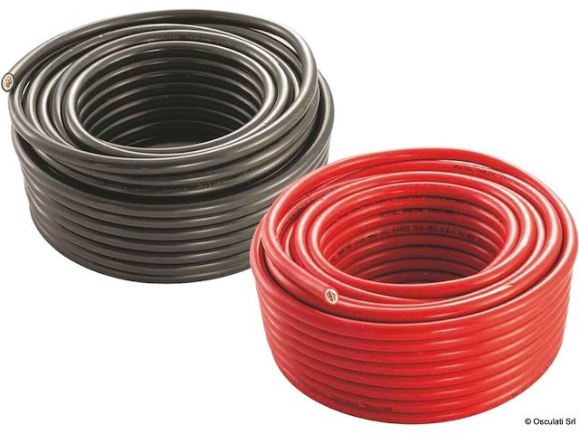 Cavo batterie rosso in rame stagnato 25 mm