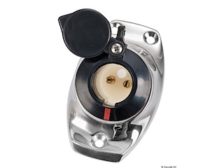 Basetta angolata a incasso inox cappuccio nero