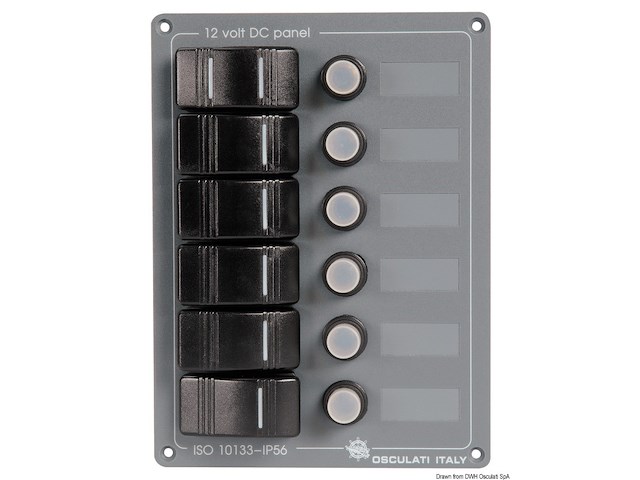 Pannello verticale 6 interruttori