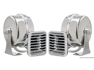 Tromba ABS cromato singola alta potenza