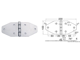 Maxi cerniera 230x100 mm
