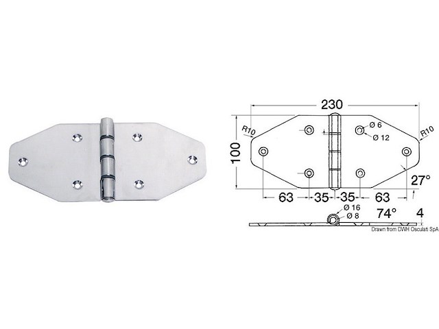 Maxi cerniera 230x100 mm
