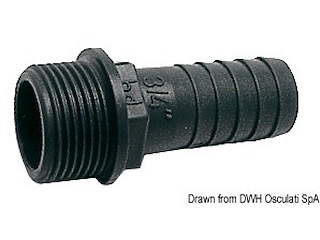 Portagomma PP maschio 1" x 20 mm