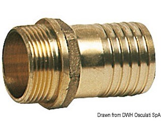 Portagomma maschio 1" 1/2 x 40 mm