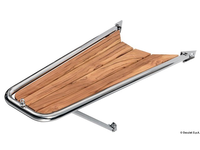 Delfiniera inox/teak semplice Ø tubo mm 32