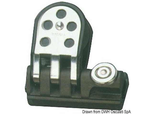 Passascotte con bozzello per rotaia 25/26 mm