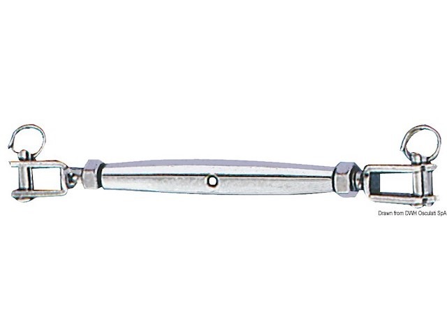 Tenditore inox 5 mm due forcelle fisse