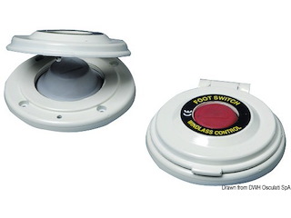 Pulsantiera a pedale nero/bianco