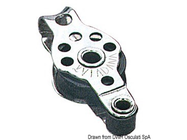 Microbozzello inox 1 puleggia arricavo 17x5