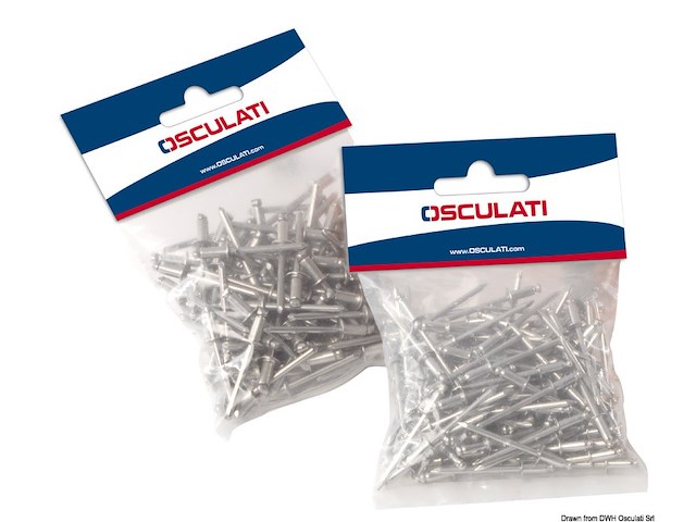 Busta 100 Rivetti inox 4.8 x14